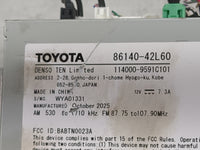2025 Toyota Rav4 Radio AM FM Cd Player Receiver Replacement P/N:86140-42L60 114000-9591C101 Fits OEM Used Auto Parts - Oemus