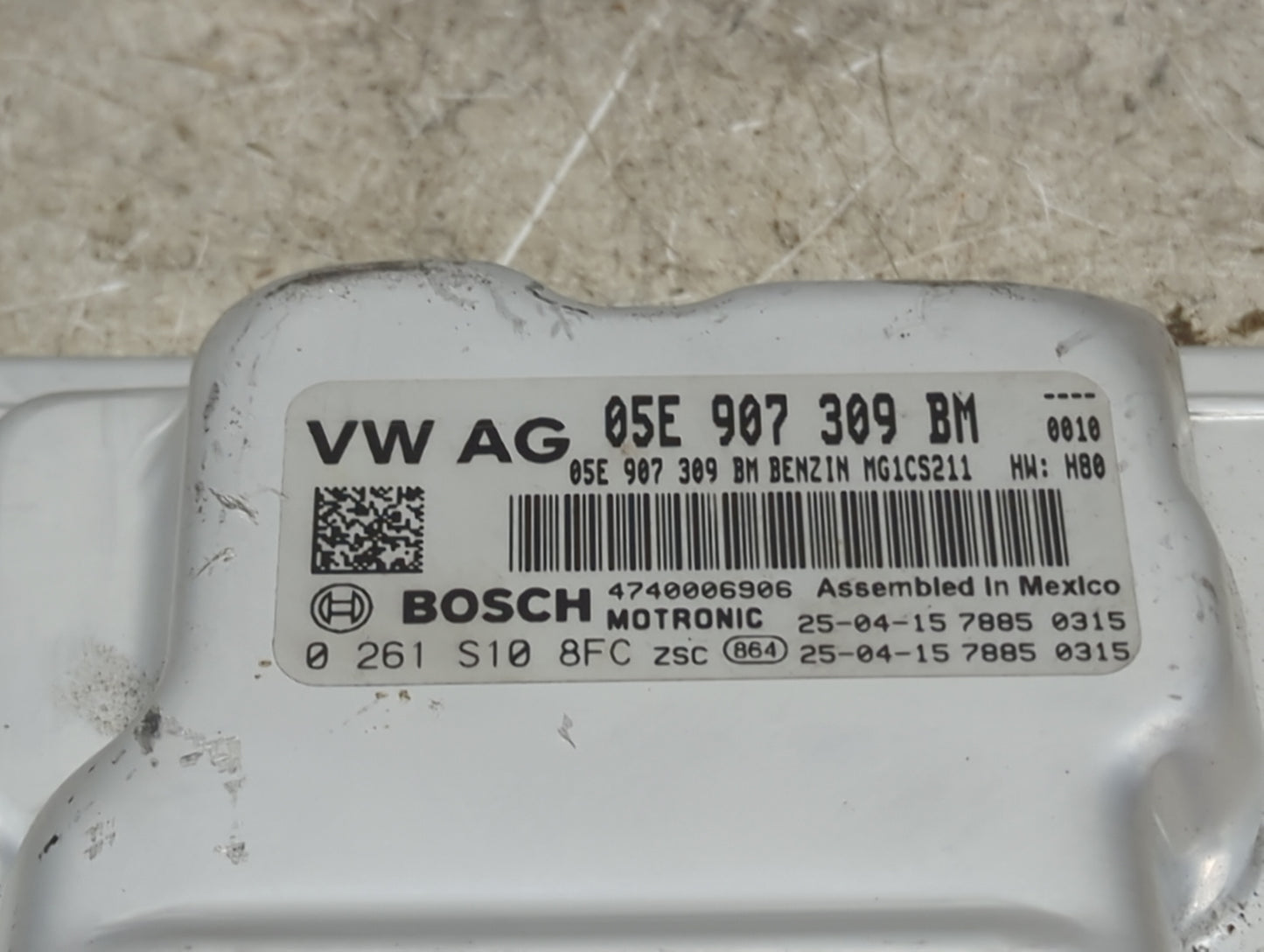 2025 Volkswagen Taos PCM Engine Control Computer ECU ECM PCU OEM P/N:05E907309BM 0261S108FC, 1034486853-01 Fits OEM Used Aut