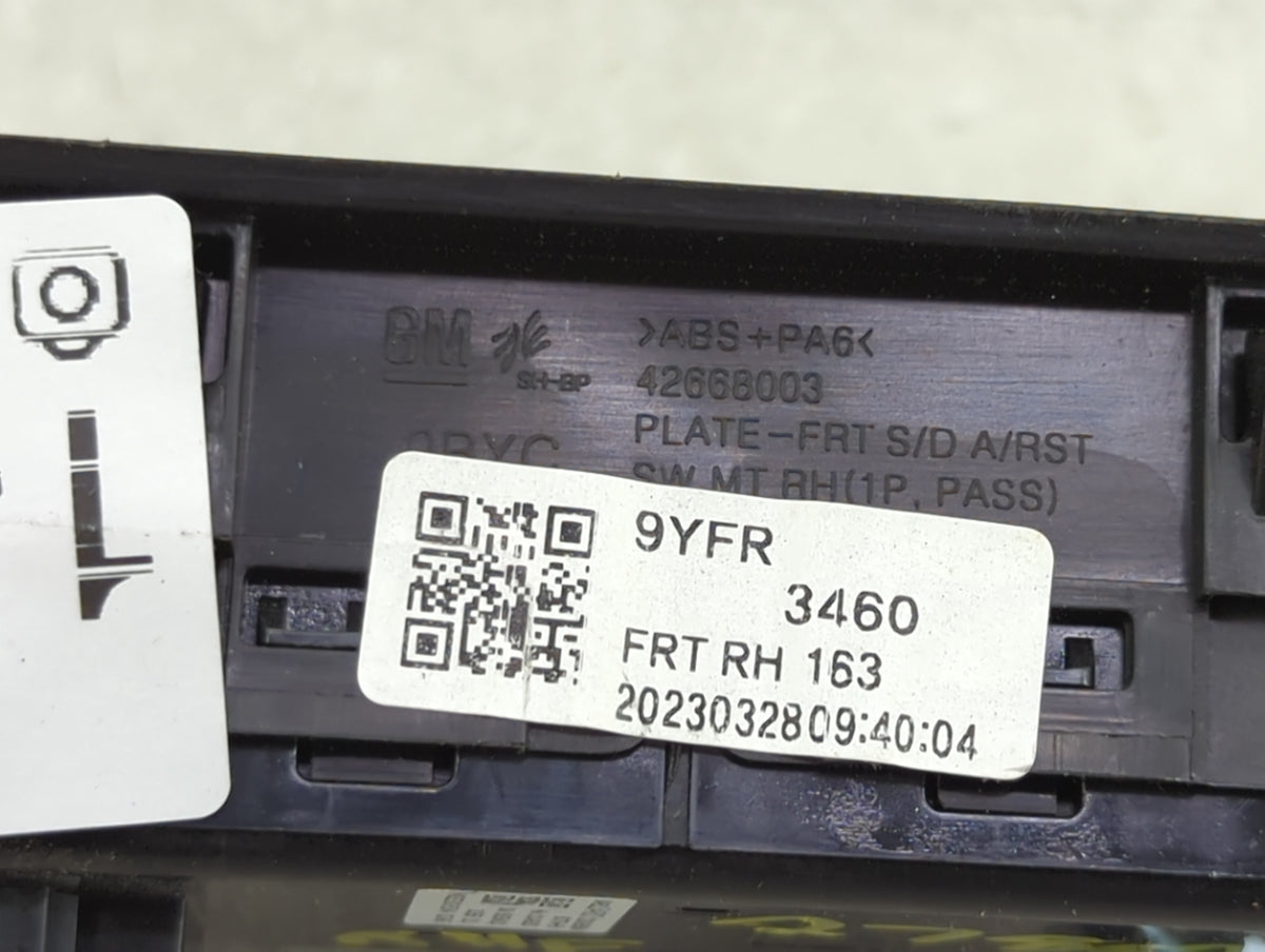 2026 Chevrolet Trailblazer Passenger Right Power Window Switch 42668003 - Oemusedautoparts1.com