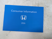 2026 Honda Hr-V Owners Manual Book Guide P/N:00X31-3V0-6300 00X31-H26-8000 OEM Used Auto Parts - Oemusedautoparts1.com