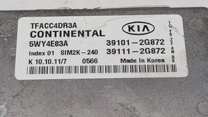 2011-2013 Kia Optima PCM Engine Control Computer ECU ECM PCU OEM P/N:39101-2G874 39101-2G872, 39111-2G872 Fits Fits 2011 2012 2013 OEM Used Auto Parts - Oemusedautoparts1.com 