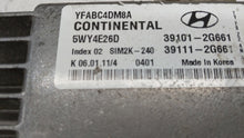 2011-2014 Hyundai Sonata PCM Engine Control Computer ECU ECM PCU OEM P/N:39101-2G661 39111-2G661 Fits Fits 2011 2012 2013 2014 OEM Used Auto Parts - Oemusedautoparts1.com 