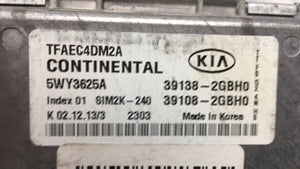 2014-2015 Kia Optima PCM Engine Control Computer ECU ECM PCU OEM P/N:39138-2GBH0 39108-2GBH0, 391382GBH0 Fits Fits 2014 2015 OEM Used Auto Parts - Oemusedautoparts1.com