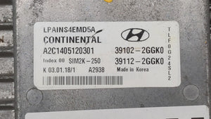 2018-2019 Hyundai Sonata PCM Engine Control Computer ECU ECM PCU OEM P/N:39102-2GGJ0 39112-2GGJ0, 39102-2GGK0 Fits Fits 2018 2019 OEM Used Auto Parts - Oemusedautoparts1.com 