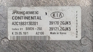 2019 Kia Optima PCM Engine Control Computer ECU ECM PCU OEM P/N:39171-2GJK5 39199-2G028 Fits OEM Used Auto Parts - Oemusedautoparts1.com 