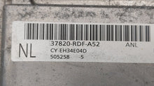 2015-2016 Acura Tlx PCM Engine Control Computer ECU ECM PCU OEM P/N:37820-RDF-A52 37820-RDF-A54, 37820-RDF-A57 Fits Fits 2015 2016 OEM Used Auto Parts - Oemusedautoparts1.com 