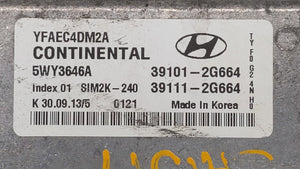 2011-2014 Hyundai Sonata PCM Engine Control Computer ECU ECM PCU OEM P/N:39101-2G661 39111-2G661 Fits Fits 2011 2012 2013 2014 OEM Used Auto Parts - Oemusedautoparts1.com 