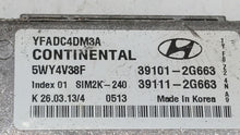 2011-2014 Hyundai Sonata PCM Engine Control Computer ECU ECM PCU OEM P/N:39101-2G661 39111-2G661 Fits Fits 2011 2012 2013 2014 OEM Used Auto Parts - Oemusedautoparts1.com 