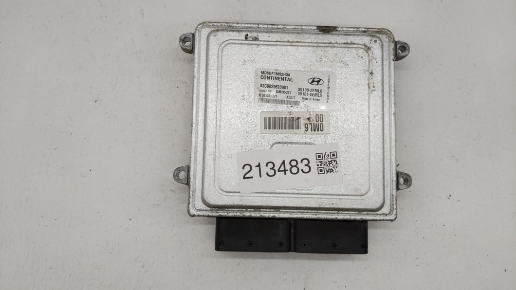 2014-2016 Hyundai Elantra PCM Engine Control Computer ECU ECM PCU OEM P/N:MEC120-010 F1 39102-2EML6 Fits Fits 2014 2015 2016 OEM Used Auto Parts - Oemusedautoparts1.com 