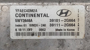 2011-2014 Hyundai Sonata PCM Engine Control Computer ECU ECM PCU OEM P/N:39101-2G661 39111-2G661 Fits Fits 2011 2012 2013 2014 OEM Used Auto Parts - Oemusedautoparts1.com 