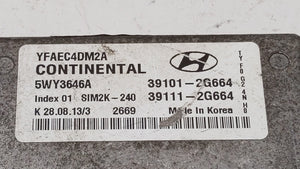 2011-2014 Hyundai Sonata PCM Engine Control Computer ECU ECM PCU OEM P/N:39101-2G661 39111-2G661 Fits Fits 2011 2012 2013 2014 OEM Used Auto Parts - Oemusedautoparts1.com 