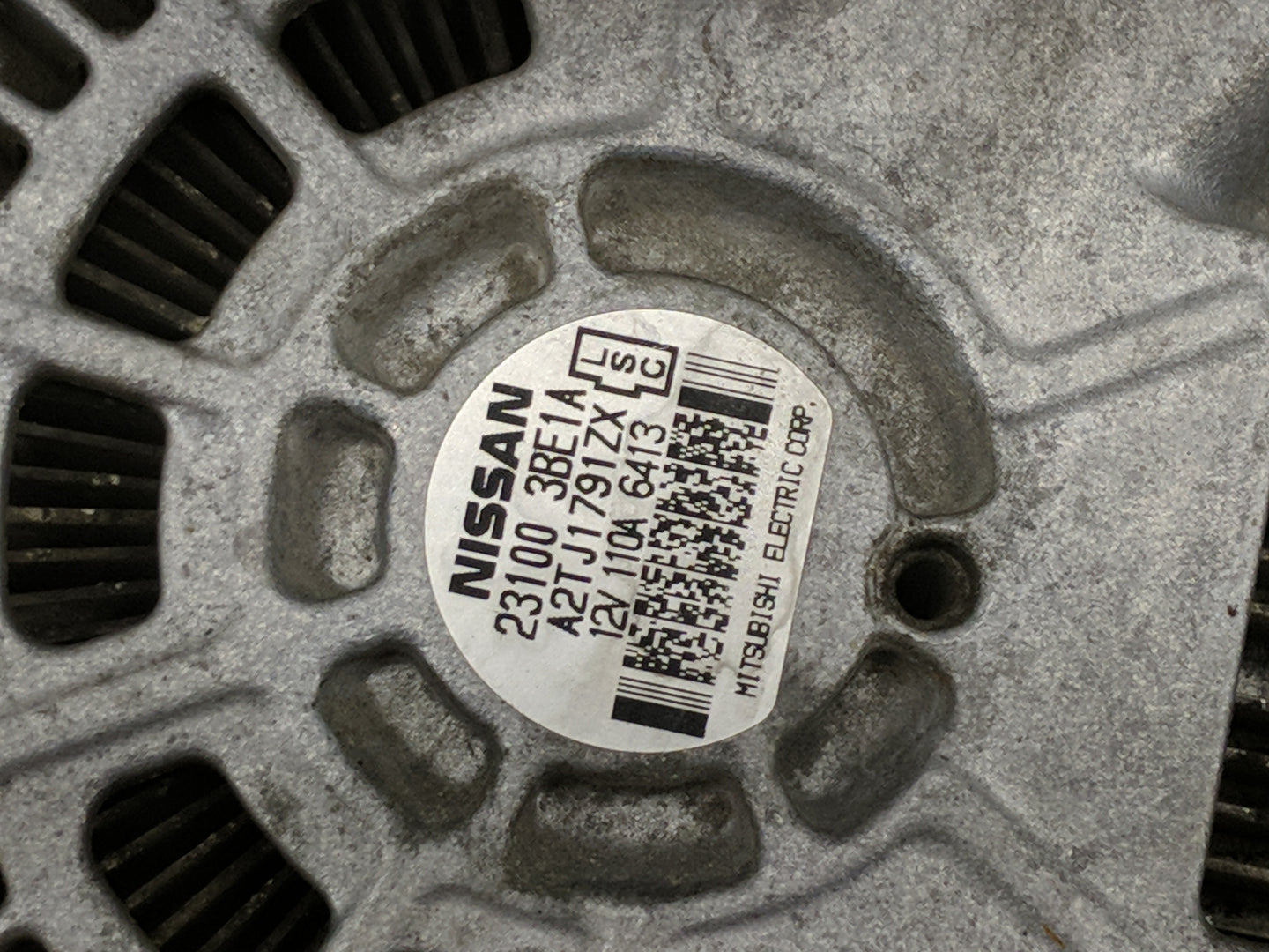 2012-2019 Nissan Versa Alternator Replacement Generator Charging Assembly Engine OEM P/N:23100 3BE1A Fits OEM Used Auto Part