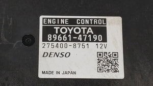 2012-2013 Toyota Prius PCM Engine Control Computer ECU ECM PCU OEM P/N:89661-47190 89661-47191 Fits Fits 2012 2013 OEM Used Auto Parts - Oemusedautoparts1.com 