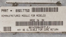 2003-2007 Chevrolet Silverado 1500 PCM Engine Control Computer ECU ECM PCU OEM P/N:89017750 12587806 Fits OEM Used Auto Parts