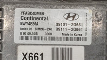 2011-2014 Hyundai Sonata PCM Engine Control Computer ECU ECM PCU OEM P/N:39101-2G661 39111-2G661 Fits Fits 2011 2012 2013 2014 OEM Used Auto Parts - Oemusedautoparts1.com 