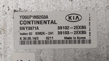 2015 Kia Forte PCM Engine Control Computer ECU ECM PCU OEM P/N:39103-2EXB5 39102-2EXB5, 39102-2EXB1, 39103-2EXB1 Fits OEM Used Auto Parts - Oemusedautoparts1.com 