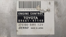 2006-2008 Toyota Prius PCM Engine Control Computer ECU ECM PCU OEM P/N:89981-47211 89661-47161 Fits Fits 2006 2007 2008 OEM Used Auto Parts - Oemusedautoparts1.com 