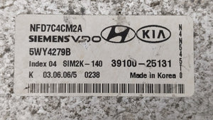 2006-2008 Hyundai Sonata PCM Engine Control Computer ECU ECM PCU OEM P/N:39100-25131 39100-25135 Fits Fits 2006 2007 2008 OEM Used Auto Parts - Oemusedautoparts1.com 