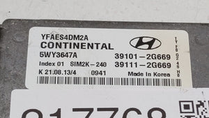 2011-2014 Hyundai Sonata PCM Engine Control Computer ECU ECM PCU OEM P/N:39101-2G667 39101-2G669 Fits Fits 2011 2012 2013 2014 OEM Used Auto Parts - Oemusedautoparts1.com 