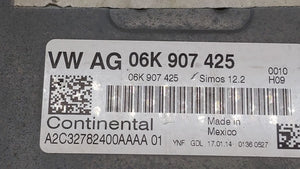 2014 Volkswagen Jetta PCM Engine Control Computer ECU ECM PCU OEM P/N:06K 906 070 C 06K 907 425, 06K 906 070 F Fits OEM Used Auto Parts - Oemusedautoparts1.com 