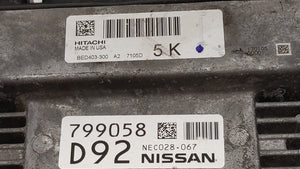 2017 Nissan Pathfinder PCM Engine Control Computer ECU ECM PCU OEM P/N:BED403-300 A1 NEC028-065, NEC028-067, BED403-300 A2 Fits OEM Used Auto Parts