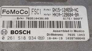 2018 Ford Ecosport PCM Engine Control Computer ECU ECM PCU OEM P/N:GN15-12A650-NC Fits OEM Used Auto Parts - Oemusedautoparts1.com 