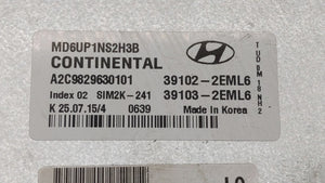 2014-2016 Hyundai Elantra PCM Engine Control Computer ECU ECM PCU OEM P/N:39102-2EML6 39103-2EML6 Fits Fits 2014 2015 2016 OEM Used Auto Parts - Oemusedautoparts1.com 