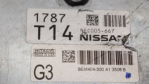 2013-2015 Nissan Sentra PCM Engine Control Computer ECU ECM PCU OEM P/N:BEM404-300 A1 NEC001-666 Fits Fits 2013 2014 2015 OEM Used Auto Parts