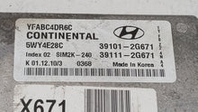 2011-2014 Hyundai Sonata PCM Engine Control Computer ECU ECM PCU OEM P/N:39101-2G671 39111-2G671 Fits Fits 2011 2012 2013 2014 OEM Used Auto Parts