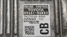 2012-2014 Toyota Camry PCM Engine Control Computer ECU ECM PCU OEM P/N:89661-06K63 89661-06K84 Fits Fits 2012 2013 2014 OEM Used Auto Parts - Oemusedautoparts1.com 