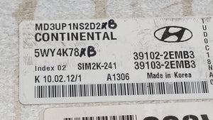 2011-2013 Hyundai Elantra PCM Engine Control Computer ECU ECM PCU OEM P/N:39102-2EMN2 39103-2EMN2 Fits Fits 2011 2012 2013 OEM Used Auto Parts