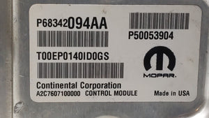 2018 Jeep Renegade PCM Engine Control Computer ECU ECM PCU OEM P/N:P68342094AA Fits OEM Used Auto Parts