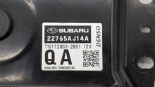 2016 Subaru Legacy PCM Engine Control Computer ECU ECM PCU OEM P/N:22765AJ14A 22765AJ15A Fits OEM Used Auto Parts