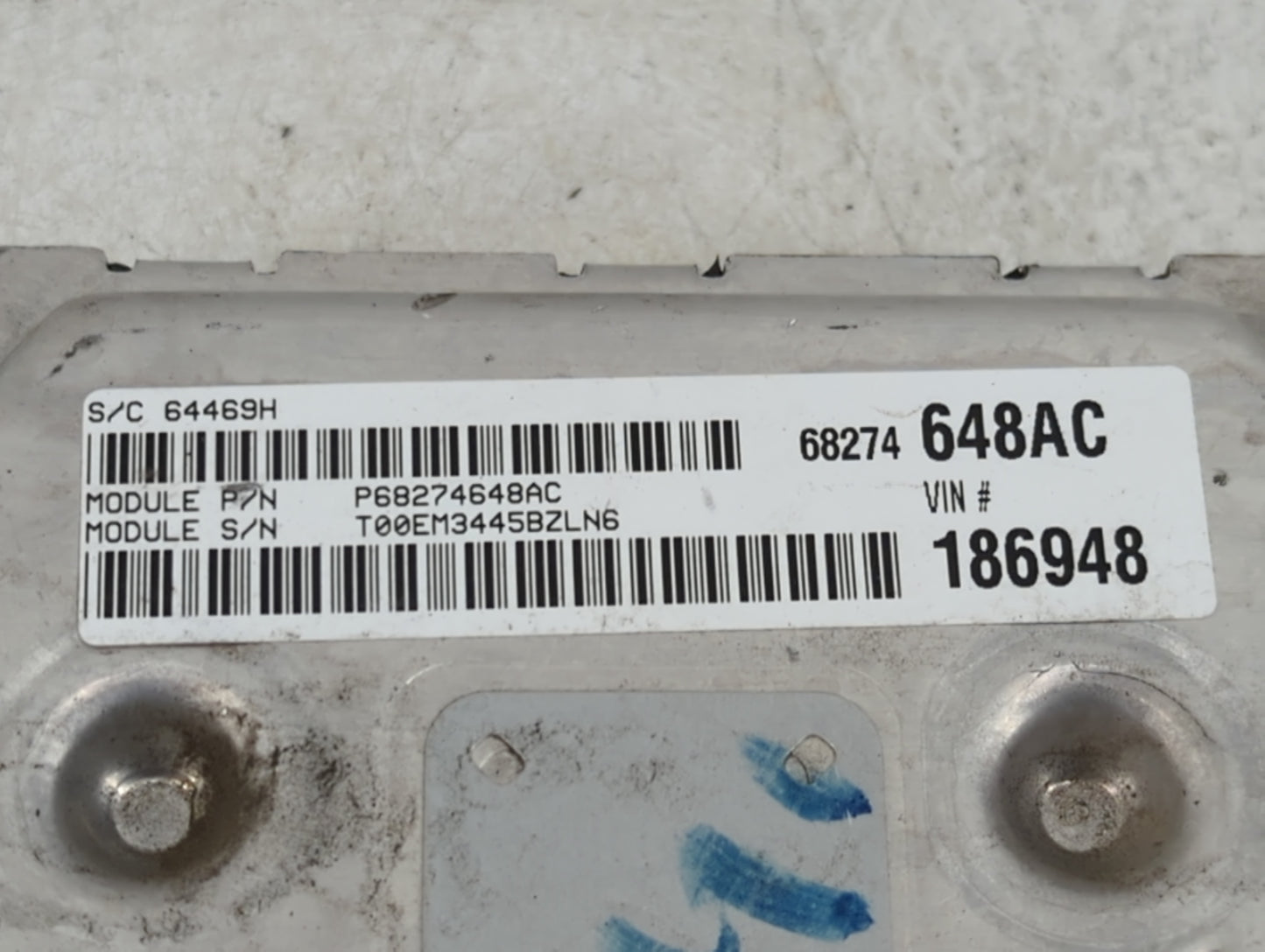 2016-2019 Dodge Journey PCM Engine Control Computer ECU ECM PCU OEM P/N:P68274648AC Fits Fits 2016 2017 2018 2019 OEM Used A