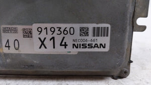 2014 Infiniti Qx60 PCM Engine Control Computer ECU ECM PCU OEM P/N:310F6 4BA0A Fits OEM Used Auto Parts