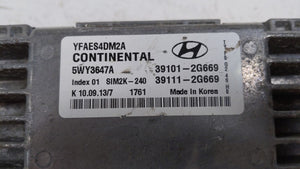 2011-2014 Hyundai Sonata PCM Engine Control Computer ECU ECM PCU OEM P/N:39111-2G669 39101-2G667 Fits Fits 2011 2012 2013 2014 OEM Used Auto Parts - Oemusedautoparts1.com 