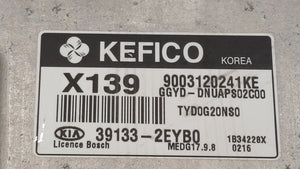 2014 Kia Forte PCM Engine Control Computer ECU ECM PCU OEM P/N:39133-2EYB2 39133-2EYB0 Fits OEM Used Auto Parts - Oemusedautoparts1.com 