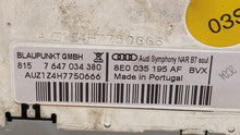 2007 Audi A4 Quattro Radio AM FM Cd Player Receiver Replacement P/N:8E0 035 195 AF 7 646 019 380 Fits OEM Used Auto Parts