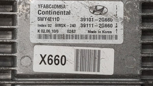 2011 Hyundai Sonata PCM Engine Control Computer ECU ECM PCU OEM P/N:39101-2G660 39101-2G670, 39111-2G670, 39101-2G671 Fits OEM Used Auto Parts - Oemusedautoparts1.com 