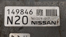 2018-2019 Nissan Maxima PCM Engine Control Computer ECU ECM PCU OEM P/N:NEC028-017 BEM427-300 A1, NEC031-636 Fits Fits 2018 2019 OEM Used Auto Parts - Oemusedautoparts1.com 