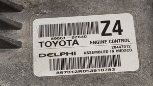 2016 Toyota Corolla PCM Engine Control Computer ECU ECM PCU OEM P/N:89661-0Z631 89661-0Z630 Fits OEM Used Auto Parts - Oemusedautoparts1.com 