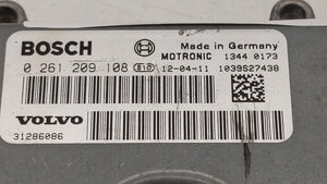 2012 Volvo S60 PCM Engine Control Computer ECU ECM PCU OEM P/N:0 261 209 108 31286086, 1343 0003 Fits OEM Used Auto Parts - Oemusedautoparts1.com 