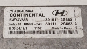 2011-2014 Hyundai Sonata PCM Engine Control Computer ECU ECM PCU OEM P/N:39111-2G671 39101-2G671 Fits Fits 2011 2012 2013 2014 OEM Used Auto Parts - Oemusedautoparts1.com 