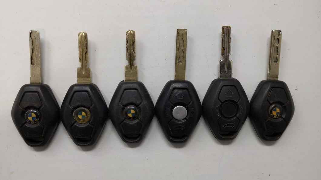 Lot of 6 Bmw Keyless Entry Remote Fob MIXED FCC IDS mi - Oemusedautoparts1.com 