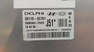 2006-2008 Hyundai Sonata PCM Engine Control Computer ECU ECM PCU OEM P/N:39110-3C760 39110-3C761 Fits Fits 2006 2007 2008 OEM Used Auto Parts - Oemusedautoparts1.com 