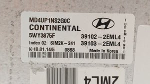 2014-2016 Hyundai Elantra PCM Engine Control Computer ECU ECM PCU OEM P/N:39102-2EML6 39103-2EML6 Fits Fits 2014 2015 2016 OEM Used Auto Parts - Oemusedautoparts1.com 