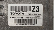 2016 Toyota Corolla PCM Engine Control Computer ECU ECM PCU OEM P/N:89661-0Z631 89661-0Z630 Fits OEM Used Auto Parts - Oemusedautoparts1.com 