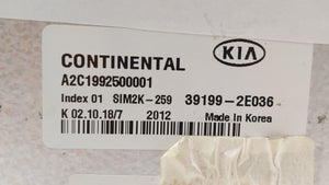 2019 Kia Forte PCM Engine Control Computer ECU ECM PCU OEM P/N:39199-2E036 Fits OEM Used Auto Parts - Oemusedautoparts1.com 