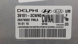 2016-2017 Kia Sorento PCM Engine Control Computer ECU ECM PCU OEM P/N:39101-3CWN0 39101-3CWN1 Fits Fits 2016 2017 OEM Used Auto Parts - Oemusedautoparts1.com 