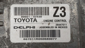 2016 Toyota Corolla PCM Engine Control Computer ECU ECM PCU OEM P/N:89661-0Z631 89661-0Z630 Fits OEM Used Auto Parts - Oemusedautoparts1.com 